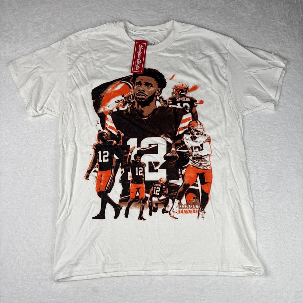 Headgear Classics Men's Large Shedeur Sanders T-Shirt NEW Cleveland Browns